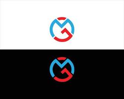 lettera iniziale mg e gm logo e design dell'icona. vettore