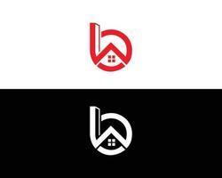 lettera b logo domestico e vettore di progettazione di icone.