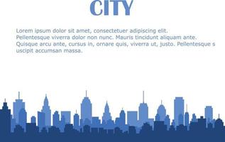 illustrazione vettoriale di skyline della città moderna