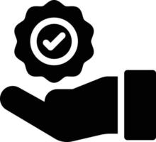 illustrazione vettoriale di segno di spunta a mano su uno sfondo. simboli di qualità premium. icone vettoriali per il concetto e la progettazione grafica.