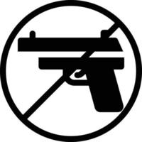 nessuna illustrazione vettoriale della pistola su uno sfondo. simboli di qualità premium. icone vettoriali per il concetto e la progettazione grafica.