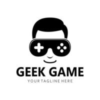 logo di gioco geek vettore