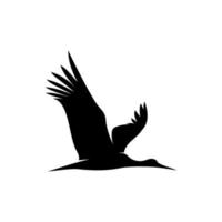logo della cicogna volante vettore