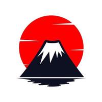 logo della montagna fuji vettore