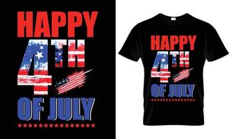 4 luglio t-shirt design - design t-shirt del giorno dell'indipendenza americana vettore