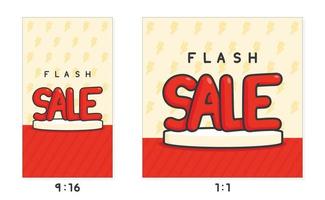 flash vendita pop art cartone animato su sfondo tuono kawaii doodle piatto illustrazione vettoriale per storia e post