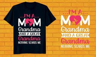 sono una mamma nonna e una t-shirt per la festa della mamma della bisnonna vettore