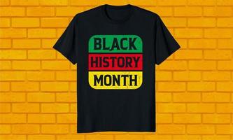 t-shirt del mese della storia nera deisgn vettore