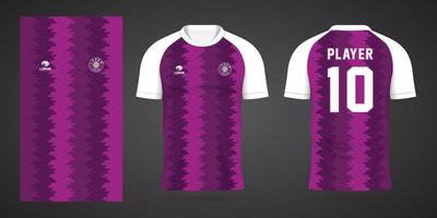 modello di design sportivo maglia da calcio viola vettore