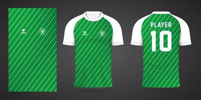 modello di design sportivo maglia da calcio verde vettore