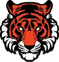 logo dell'illustrazione di vettore della testa della mascotte dell'animale della tigre