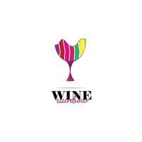 logo del vino minimalista ed elegante vettore