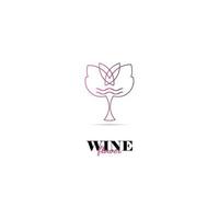 logo del vino minimalista ed elegante vettore