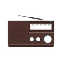 icona multicolore piatta radio vettore