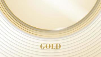 sfondo astratto di lusso in colore oro con design circolare in alto vettore