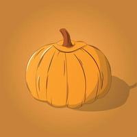 zucca arancione colorata. verdura. raccolto. vacanza il 31 ottobre. illustrazione di doodle disegnato a mano di vettore