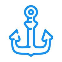 illustrazione vettoriale dell'icona del colore del pirata della nave di ancoraggio
