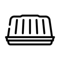 illustrazione vettoriale dell'icona della linea del pacchetto della torta piatta