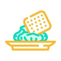 snack con illustrazione vettoriale dell'icona a colori wasabi
