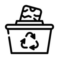 riutilizzare l'icona della linea di rifiuti solidi illustrazione vettoriale