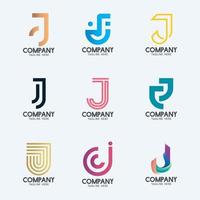 design creativo minimal lettera j logo. logotipo aziendale premium. vettore