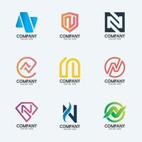 design creativo minimal lettera n logo. logotipo aziendale premium.