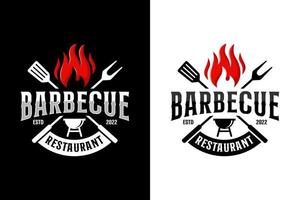 collezione di logo di design ristorante barbecue vettore