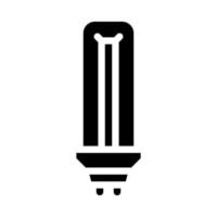 illustrazione vettoriale dell'icona del glifo della lampadina fluorescente
