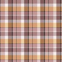 plaid check patten in marrone navy, grigio, arancione, nero e bianco. Tessuto senza cuciture per la stampa. vettore