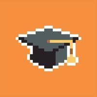 pixel art 8 bit. cappello toga vettore