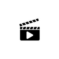 semplice icona di film e video vettore