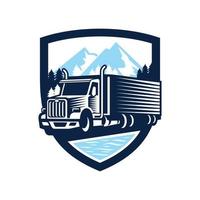 illustrazione vettoriale del logo del camion