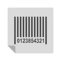 icona multicolore piatta del codice a barre vettore