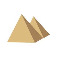 icona multicolore piatta piramidi vettore