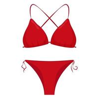 costumi da bagno da donna carini. top e slip bikini alla moda. costumi da bagno da donna per le vacanze estive vettore