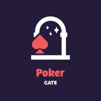 logo del cancello del poker vettore