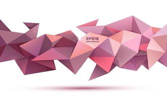 forma sfaccettata 3d geometrica astratta vettoriale isolata, cristallo, stile origami. utilizzare per banner, web, brochure, annunci, poster, ecc. Sfondo moderno low poly.