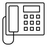 icona della linea telefonica fissa su sfondo bianco. illustrazione vettoriale. vettore