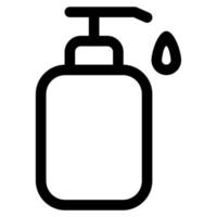 icona della bottiglia di sapone liquido su sfondo bianco. illustrazione vettoriale. vettore