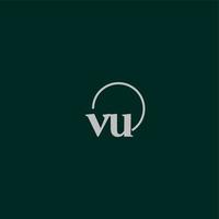 vu iniziali logo monogramma vettore