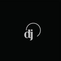 monogramma logo iniziali dj vettore