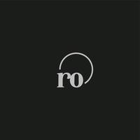 ro iniziali logo monogramma vettore