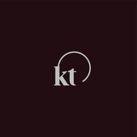 kt iniziali logo monogramma vettore