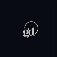 gd iniziali logo monogramma vettore