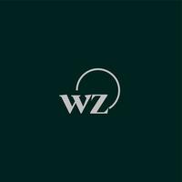 wz iniziali logo monogramma vettore