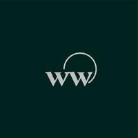 ww iniziali logo monogramma vettore