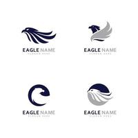 set di illustrazioni vettoriali per il design del logo dell'aquila creativa