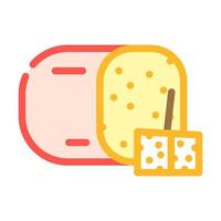 illustrazione vettoriale dell'icona del colore del formaggio edam