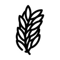 illustrazione vettoriale dell'icona della linea di foglie di rosmarino