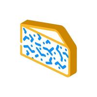 illustrazione vettoriale dell'icona isometrica del formaggio blu
